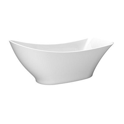 Plum&clay Edmonton White Acrylic Freestanding Bath (L)1750mm (W)750mm from B&Q