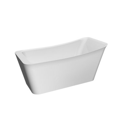 Plum&clay Chicago White Acrylic Freestanding Bath (L)1600mm (W)800mm from B&Q
