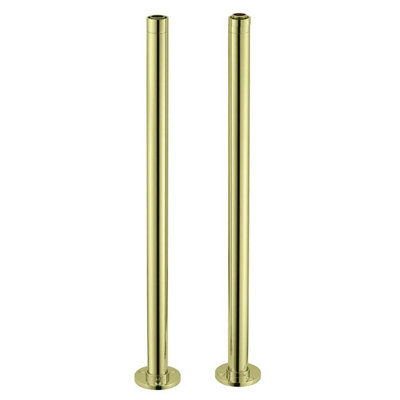 Plum&clay Polished Gold Finish Freestanding Bath Stand Pipes from B&Q