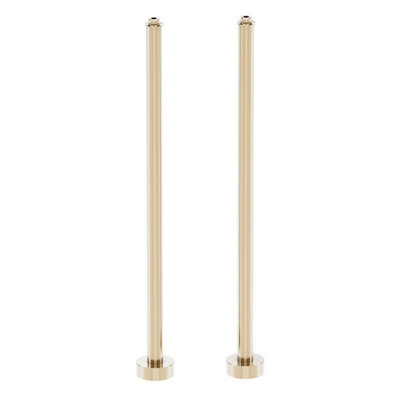 Plum&clay Brushed Gold Finish Freestanding Bath Stand Pipes from B&Q