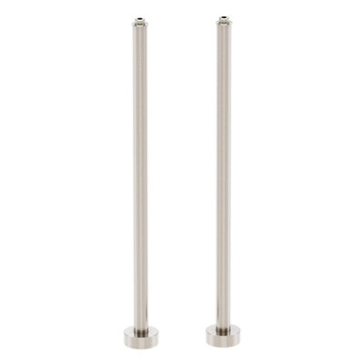 Plum&clay Brushed Nickel Finish Freestanding Bath Stand Pipes from B&Q