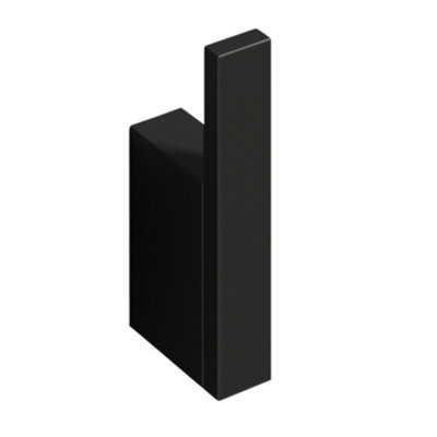 Plum&clay Havana Bathroom Wall Mounted Black Single Robe Hook from B&Q