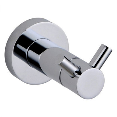 Plum&clay Ronda Bathroom Wall Mounted Chrome Double Robe Hook from B&Q