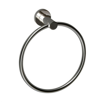 Plum&clay Ronda Bathroom Wall Mounted Chrome Towel Ring from B&Q