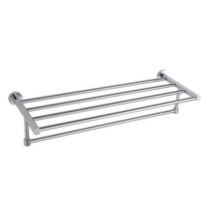 Plum&clay Ronda Bathroom Wall Mounted Chrome Towel Shelf from B&Q