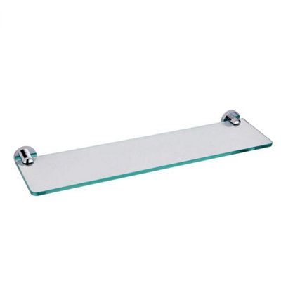 Plum&clay Ronda Bathroom Wall Mounted Glass Shelf (W)50Cm from B&Q