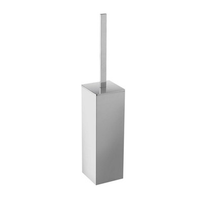 Plum&clay Tate Square Chrome Toilet Brush & Holder from B&Q