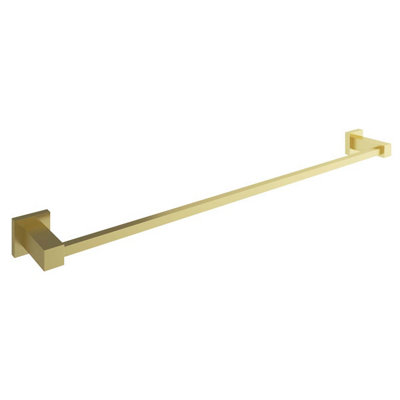 Plum&clay Tate Bathroom Wall Mounted Brushed Gold Towel Rail (W)60Cm from B&Q