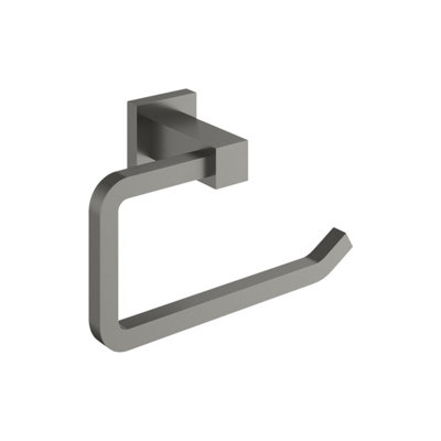 Plum&clay Tate Gun Grey Toilet Roll Holder from B&Q