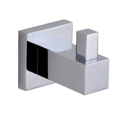 Plum&clay Tate Bathroom Wall Mounted Chrome Single Robe Hook from B&Q