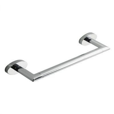 Plum&clay Tyrell Bathroom Wall Mounted Chrome Towel Rail (W)30Cm from B&Q