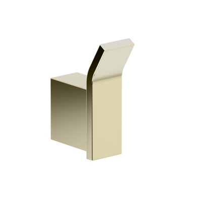 Plum&clay Emilia Bathroom Wall Mounted Brushed Gold Single Robe Hook from B&Q