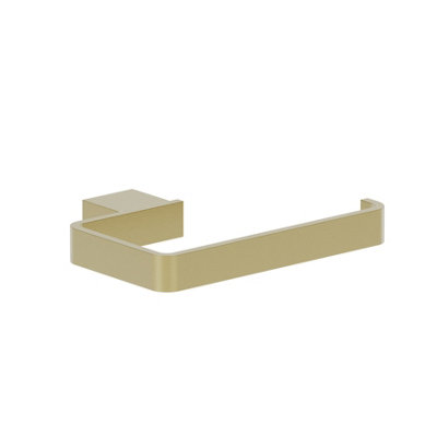 Plum&clay Emilia Brushed Gold Toilet Roll Holder from B&Q