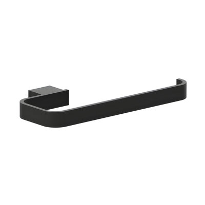 Plum&clay Emilia Bathroom Wall Mounted Matt Black Towel Bar from B&Q
