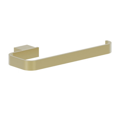 Plum&clay Emilia Bathroom Wall Mounted Brushed Gold Towel Bar from B&Q