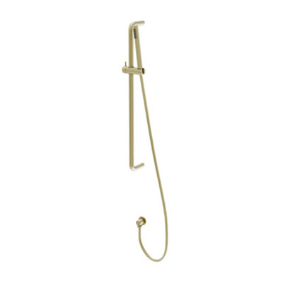 Plum&clay Emilia Modern Brushed Gold Shower Slider Rail Kit With Handset from B&Q
