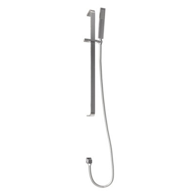 Plum&clay Alberto Modern Chrome Shower Slider Rail Kit With Handset from B&Q