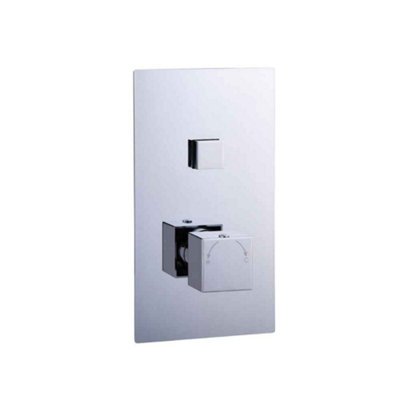 Plum&clay Cairns Chrome Square Touch Control Concealed Thermostatic Shower Valve Single Outlet from B&Q