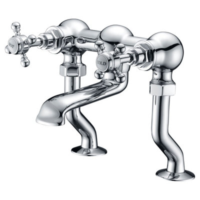 Plum&clay Georgina Traditional Chrome Deck Mounted Bath Filler Tap from B&Q