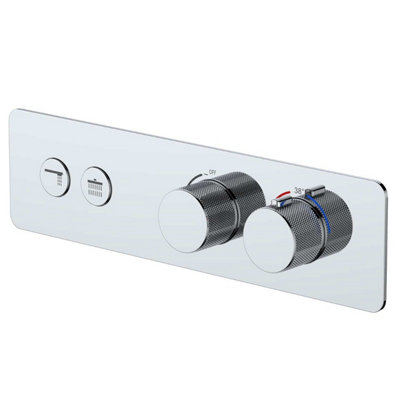 Plum&clay Carmelo Concealed Thermostatic Valve With Dual Outlet from B&Q
