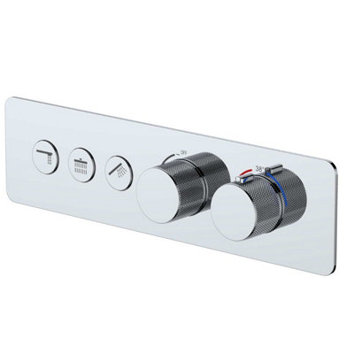 Plum&clay Carmelo Concealed Thermostatic Valve With Triple Outlet from B&Q