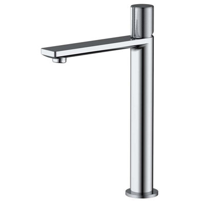Plum&clay Carmelo Polished Chrome Deck-Mounted Tall Basin Mono Mixer Tap from B&Q