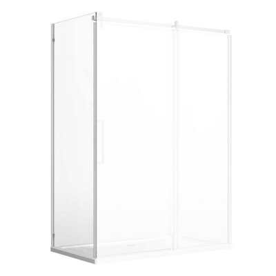 Plum&clay Jules Chrome Shower Enclosure Side Panel (W)700mm from B&Q