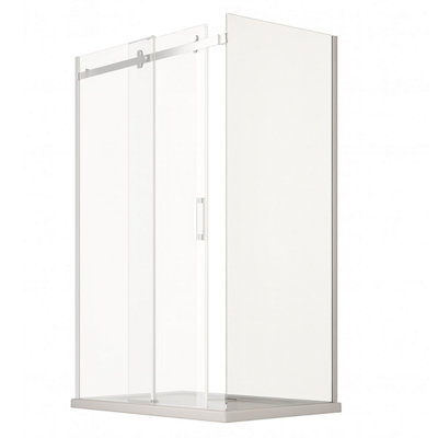 Plum&clay Nasino Chrome Shower Side Panel (W)800mm from B&Q