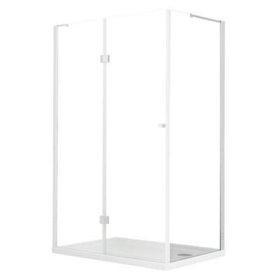 Plum&clay Gela Chrome Shower Side Panel (W)900mm from B&Q