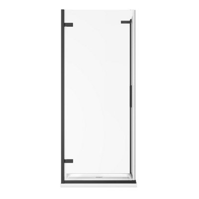 Plum&clay Lola Black Shower Enclosure Side Panel (W)800mm from B&Q