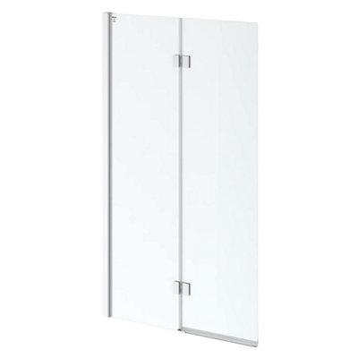 Plum&clay Gela Chrome Double Frameless Bath Screen (W)800mm (H)1400mm from B&Q