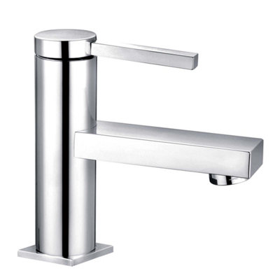 Plum&clay Sura Polished Chrome Deck-Mounted Basin Mono Mixer Tap from B&Q