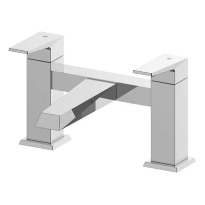 Plum&clay Izmir Polished Chrome Deck-Mounted Bath Filler Tap from B&Q