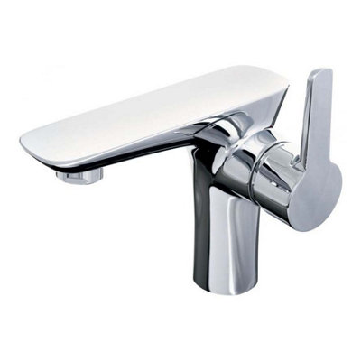 Plum&clay Jakarta Polished Chrome Deck-Mounted Basin Mono Mixer Tap from B&Q