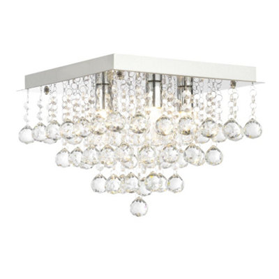 Plum&clay Windsor Modern Square Chandelier Light Ip44 Rated from B&Q