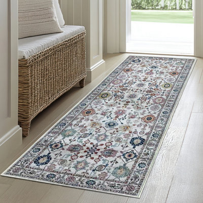  - Multicoloured Vintage Floral Medium Runner(L)180Cm X (W)60Cm