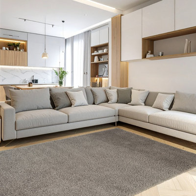  - Latte Plain Large Rug(L)220Cm X (W)160Cm