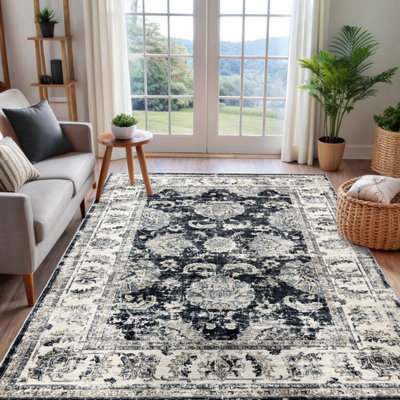  - Blue Traditional Medium Rug(L)230Cm X (W)160Cm