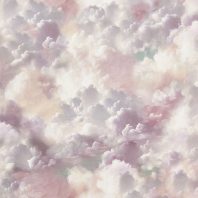 Arthouse Vanilla Skies Clouds Sky Blush Pink Wallpaper Feature Wall Children's Room Kids Wallpaper 924508 from B&Q