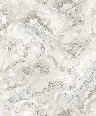 Zed Décor Zed Decor Heavyweight Vinyl Liquid Marble Effect Abstract Grey Wallpaper 62539 from B&Q