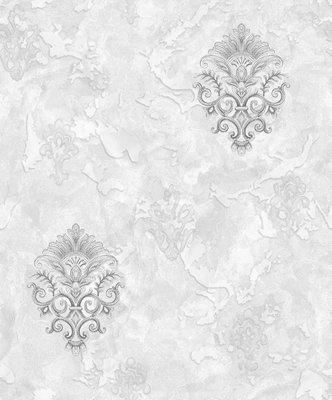 WPE® Luxury Vinyl Silver Classic Damask Wallpaper 62543 from B&Q