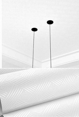Zed Décor Zed Decor Non Woven White Wallpaper By-A7 from B&Q