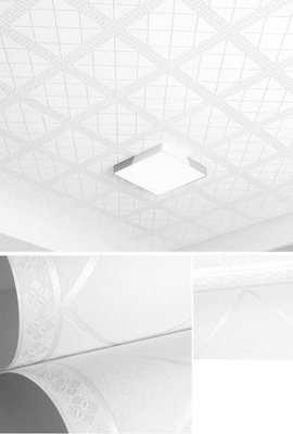 Zed Décor Zed Decor Lattice Grid Textured White Pattern WallpaperA90-98 from B&Q