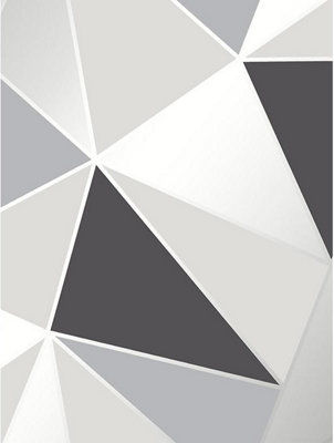 Fine Décor Apex Geometric Wallpaper Black And Silver Fine Decor Fd41994 from B&Q