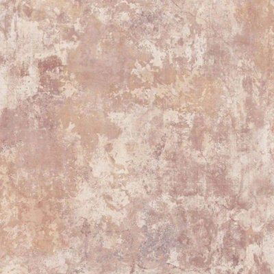 Grandeco Distressed Rustic Industrial Plaster Concrete Effect Blush Wallpaper 170805 from B&Q