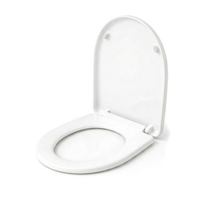 Built Right Toilet Seat Soft Close Quick Release White D Shaped Sd03