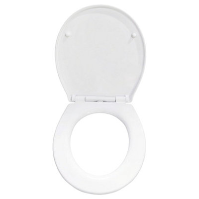 Built Right Toilet Seat Soft Close Quick Release White Oval Shaped