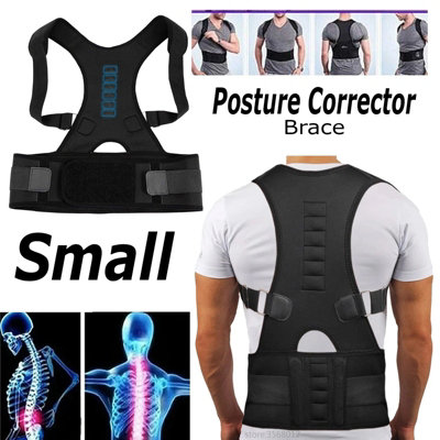 ATEK Small Black Posture Corrector For Men And Women Adjustable Breathable Back Brace And Straightener For Shoulder And Upper Back Pain from B&Q