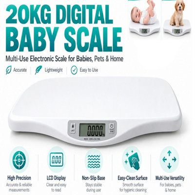 B&Q -  Digital Baby Weighing Scale,portable Infant And Newborn Scale With Lcd DisplayAccurate Lightweight Nursery Scale For Babies