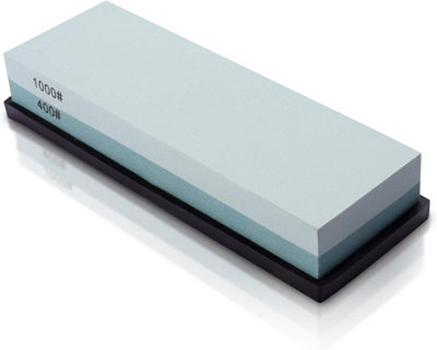 ATEK 400/1000 Grit Sharpening Stone Dual Grit Whetstone Sharpening Kit With Non-Slip Silicone BaseAngle Guide Flattening Stones from B&Q